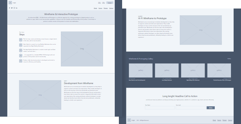 White-label, Interactive Wireframe, Rapid Prototype