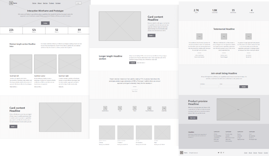 White-label, Interactive Wireframe, Rapid Prototype