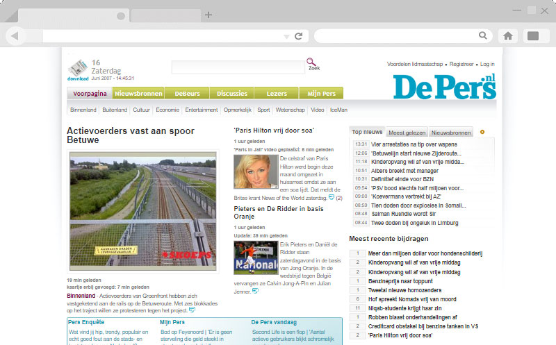 Past projects: website DePers