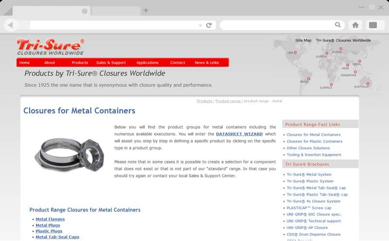  Past projects: Website Website Tri-Sure WorldWide Closures 